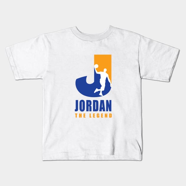 Jordan Custom Player Basketball Your Name The Legend Kids T-Shirt by Baseball Your Name